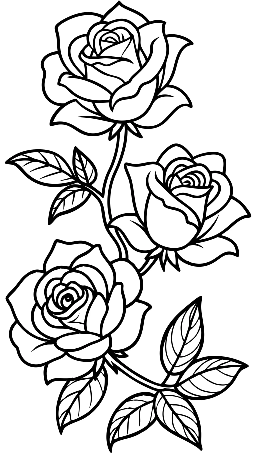 coloriage de roses